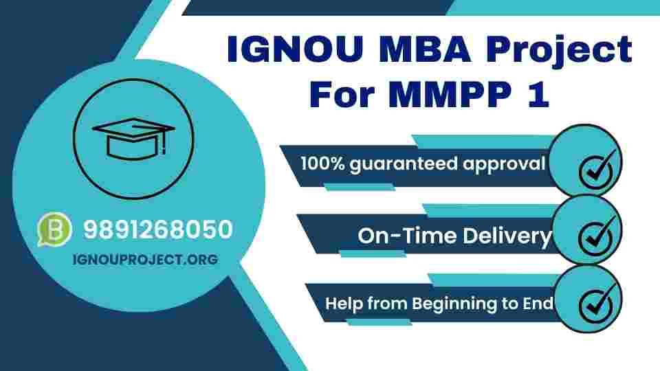 IGNOU MBA Project Sample For MMPP 1 Synopsis