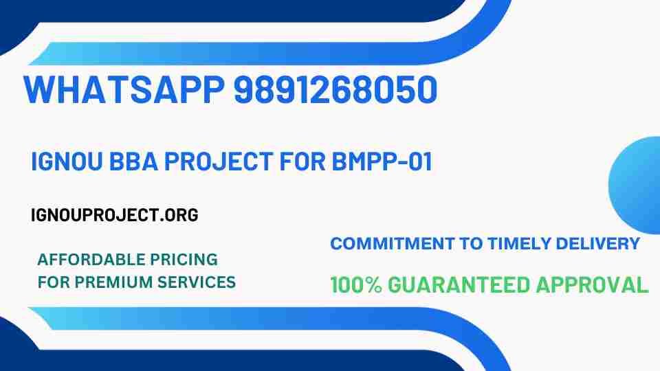 IGNOU BBA Project For BMPP-01