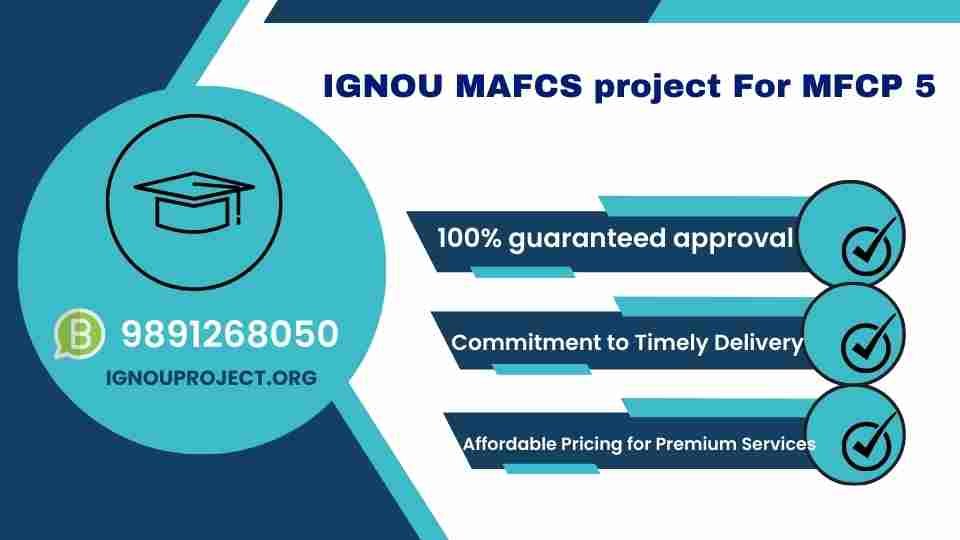 IGNOU MAFCS project For MFCP 5