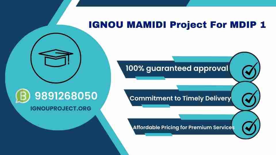IGNOU MAMIDI Project For MDIP 1