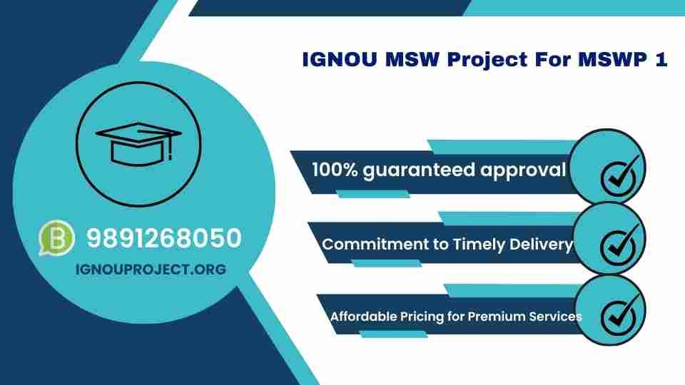 IGNOU MSW Project For MSWP 1