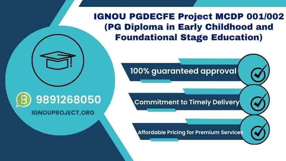 IGNOU PGDECFE Project For MCDP 001/002