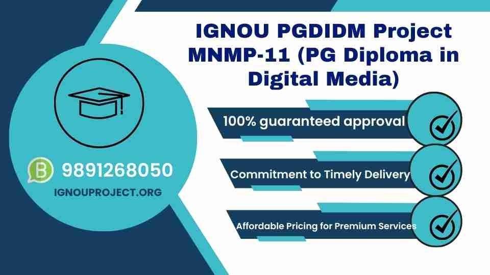 IGNOU PGDIDM Project MNMP-11