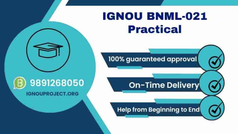 IGNOU BNML-021 Practical