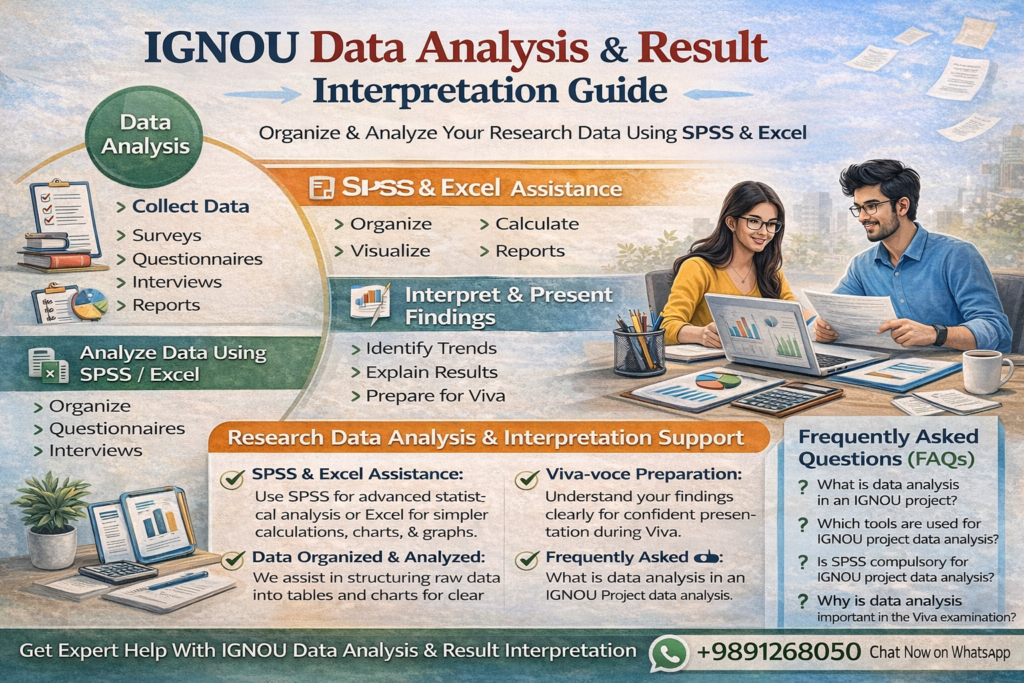 IGNOU Data Analysis & Result Interpretation Guide – SPSS, Excel & Research Findings Explained