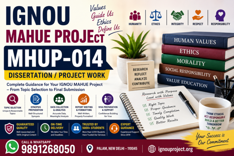 IGNOU MAHUE Project MHUP-014