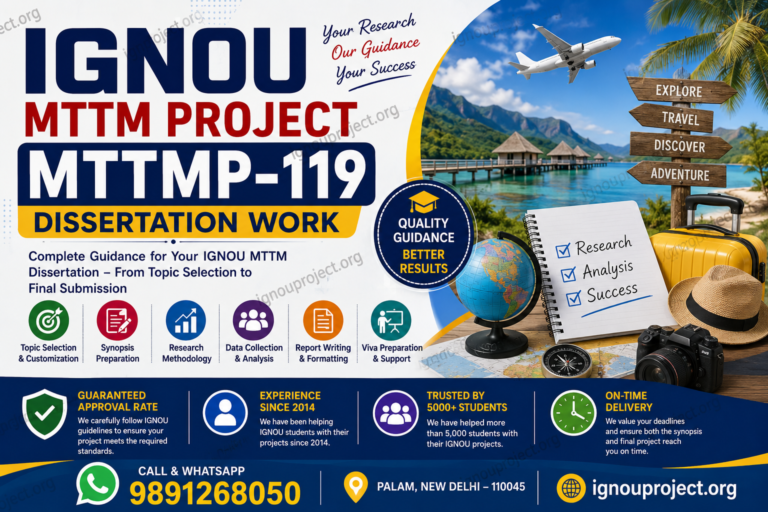 IGNOU MTTM Project MTTMP-119