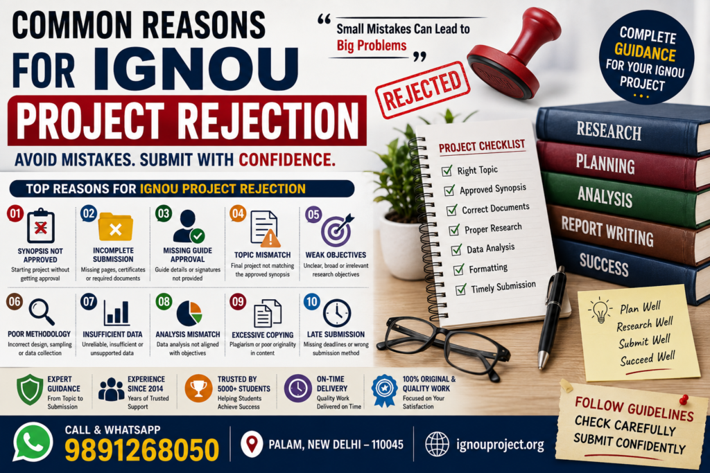 Common Reasons for IGNOU Project Rejection