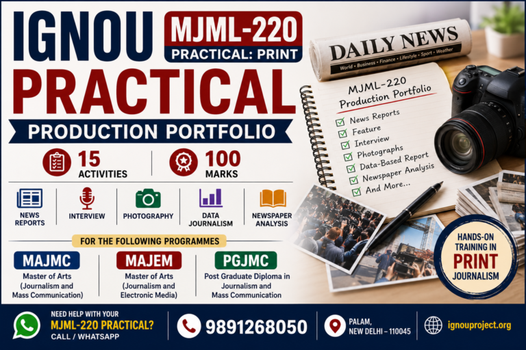 IGNOU MJML-220 Practical: Complete Portfolio Guide